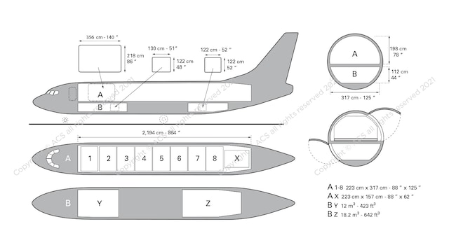 Boeing B737-300F Aircraft Layout